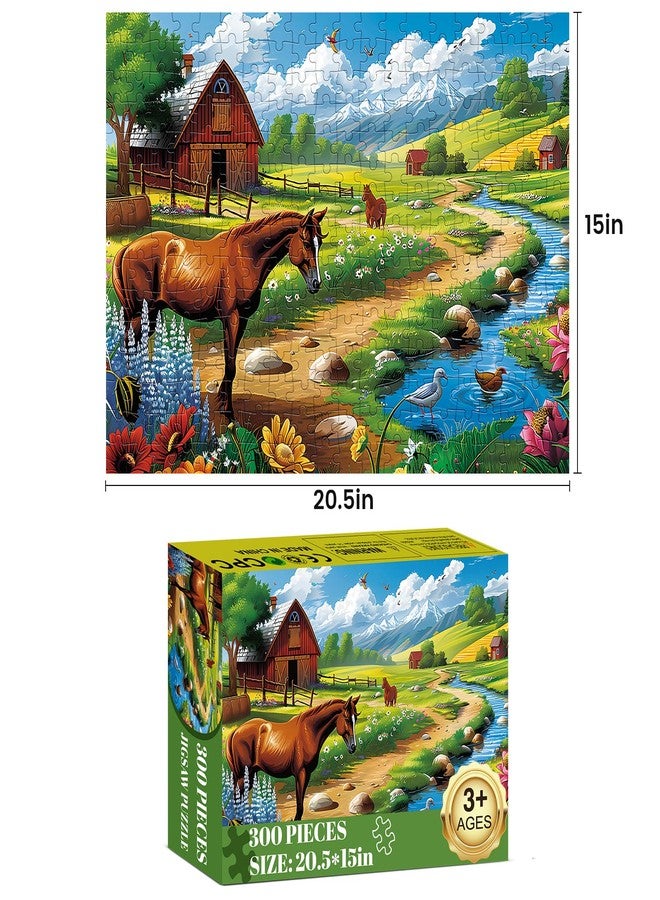 WSCXSC 300 Pieces Puzzles for Adults WSCXSC Jigsaw Puzzles Games Brain Teaser Thick Paper Animals Puzzles Pieces Fit Together Challenging Puzzle for Adult Children Elderly Gift Toy 20.5 x 15 in - Image 4